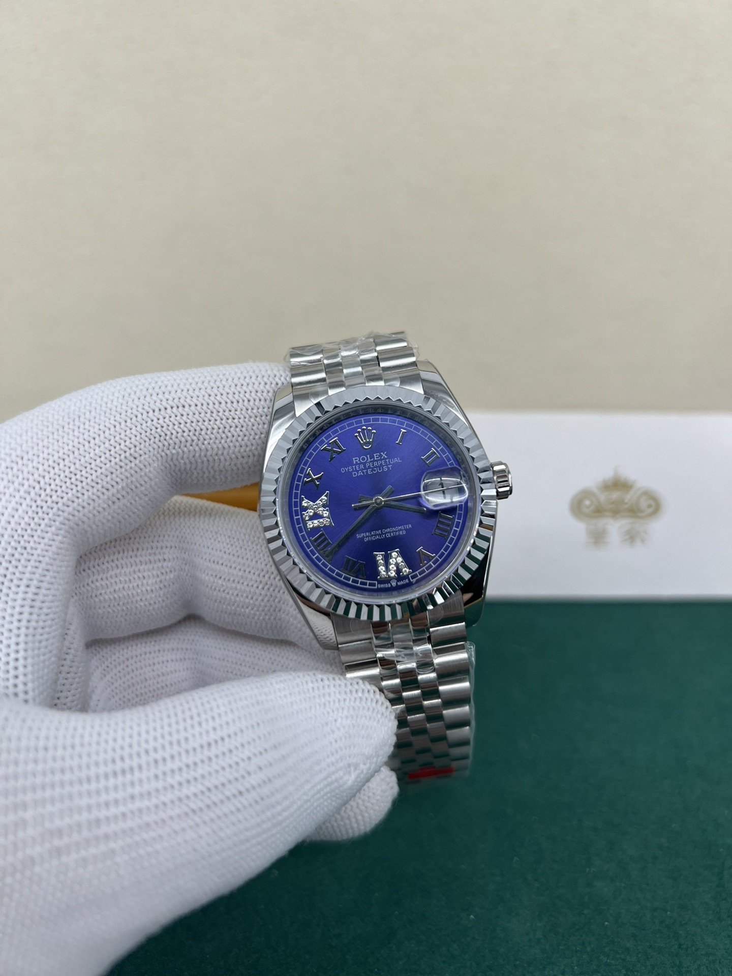 Rolex 皇家 劳力士日志系列，31蓝面钻刻