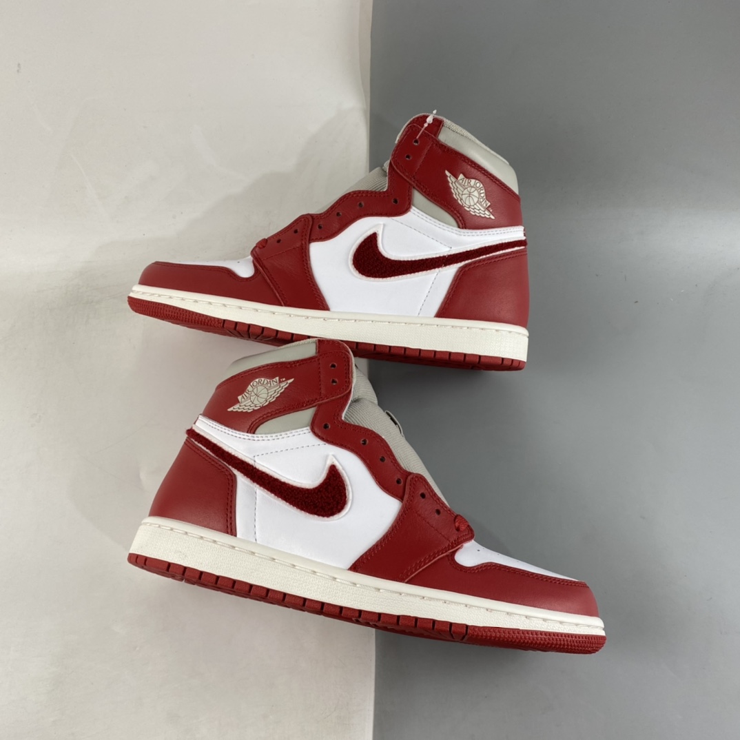 P420  Air Jordan 1 High OG WMNS “Chenille”乔丹1代高帮篮球鞋/白红 灯芯绒 DJ4891-061