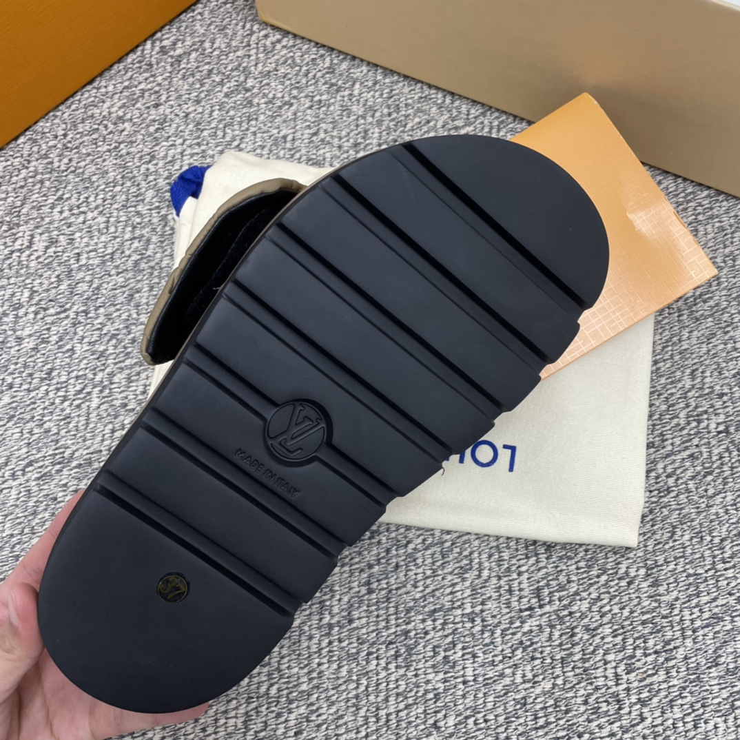 LV/路易威登 1v驴牌|𝟐𝟎𝟐𝟐春夏浮雕厚底 魔术贴拖鞋