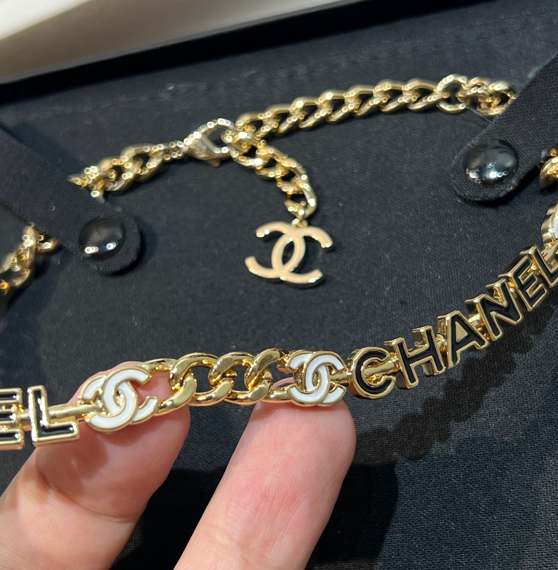 新款☑️CHANEL香奈儿双c 滴油字母项链颈链