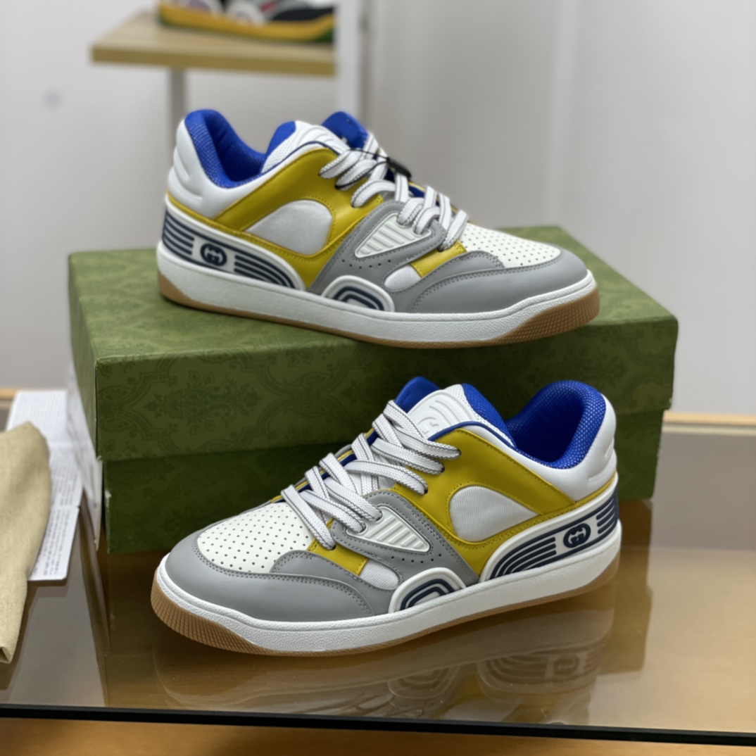 Gucci古驰   采用PVC+透气网情侣款球鞋