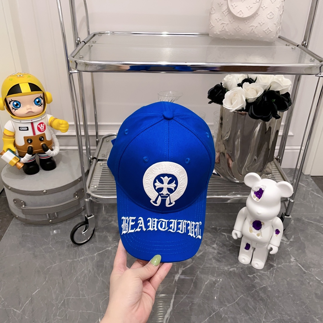 [Chrome Hearts Hats]Croxin New Classic Sanskrit Embroidered Logo Baseball Cap