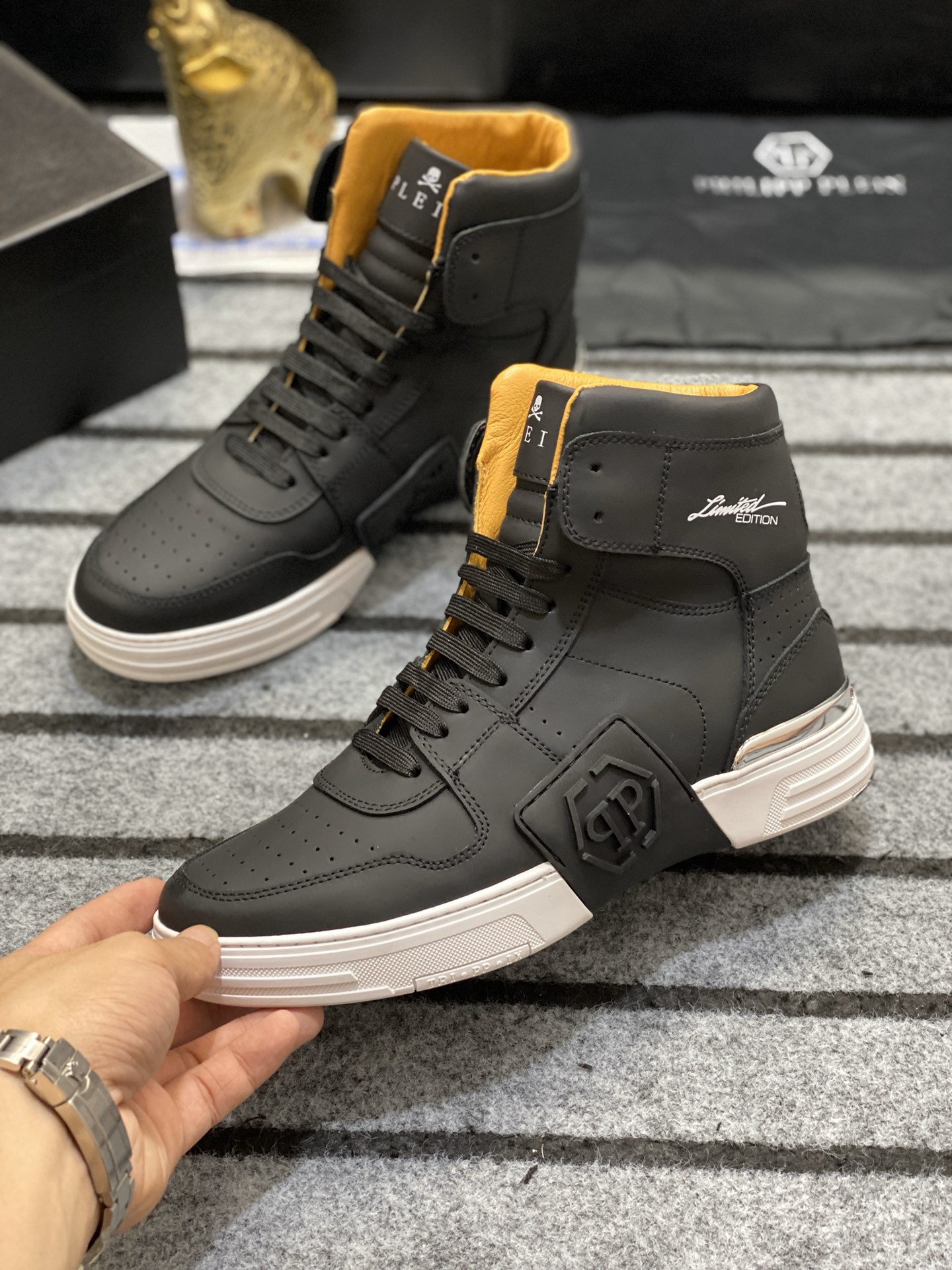 precio de fábrica PHILIPP PLEIN-Philip PLEINSize: 38-44 (45 personalizado ZD) PLEIN zapatos de alta 