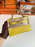 Hermes Kelly Handbags Crossbody & Shoulder Bags Yellow Gold Hardware Goat Skin Sheepskin Mini