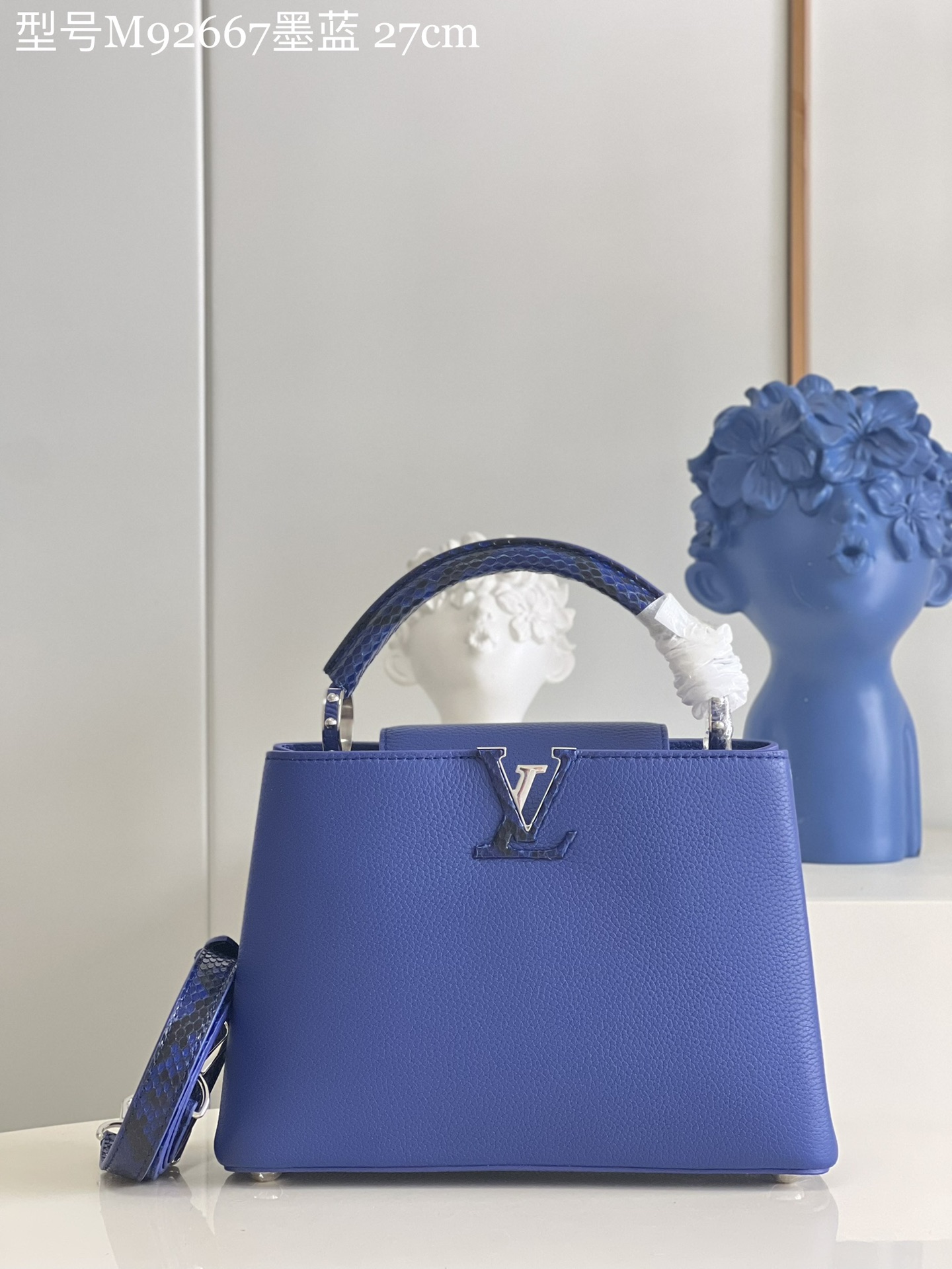 Louis Vuitton LV Capucines Bags Handbags Blue Calfskin Cowhide M92667