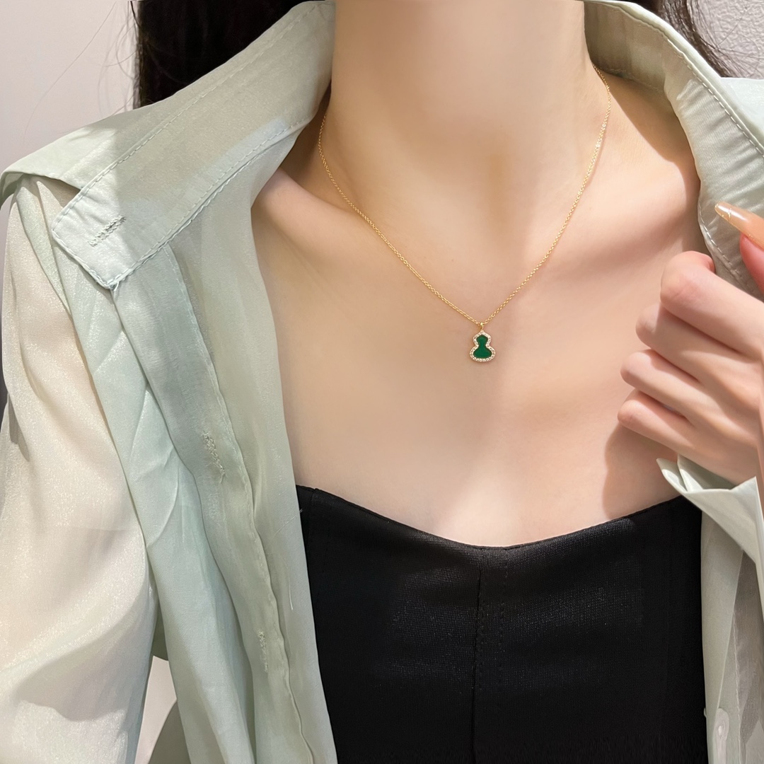 NO:103011,Kirin small green gourd necklace material s925 silver, Kirin necklace, qeelin, necklace19860909麒麟小号绿葫芦项链 材质s925银,麒麟项链,qeelin,necklace,Jewelry