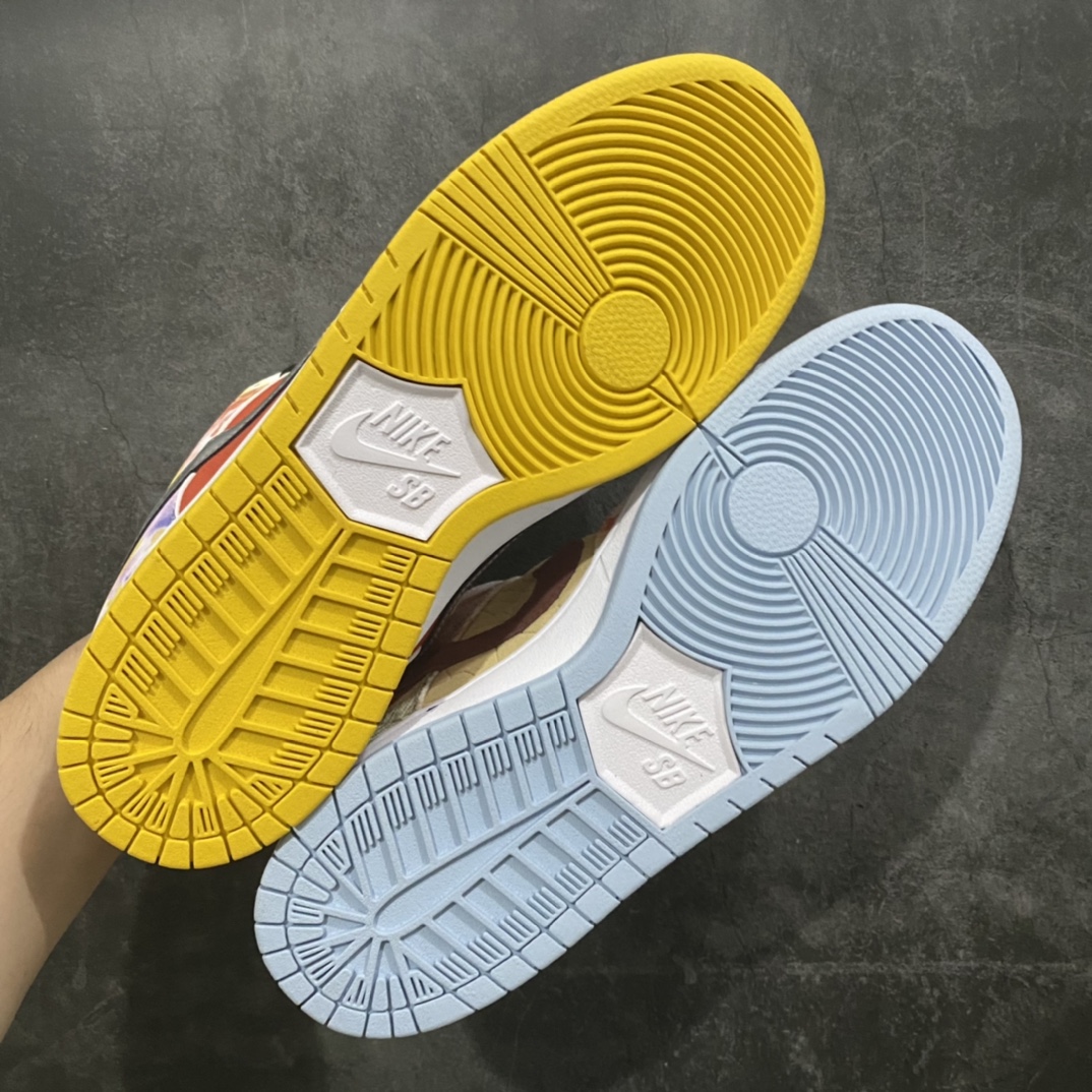 图片[7]-NK SB Dunk Low Pro \”Street Hawker\” 食神鸳鸯 Top纯原生产线出品 代表历史最强FK 市售唯一正确对版 原版礼盒 配件齐全（双倍邮费） 花费重金开发定制礼盒 全套包装 鞋身原厂透芯头层牛皮 皮料等待3个月 鞋面高频3D打印、后跟电绣 原档案数据制作 原楦原纸板开发 匹配原版98%以上 后跟垫棉独家呈现 后跟反口里弧度正确 全新后跟电绣 电绣针数与ZP一致 货号：BQ6817 尺码：36 36.5 37.5 38 38.5 39 40 40.5 41 42 42.5 43 44 44.5 45 46-选品中心