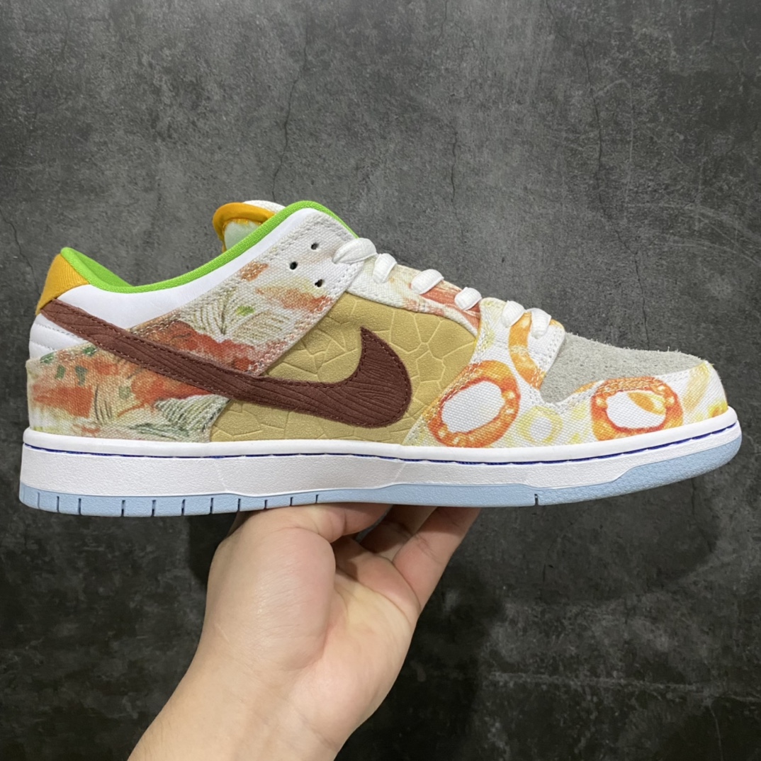 图片[3]-NK SB Dunk Low Pro \”Street Hawker\” 食神鸳鸯 Top纯原生产线出品 代表历史最强FK 市售唯一正确对版 原版礼盒 配件齐全（双倍邮费） 花费重金开发定制礼盒 全套包装 鞋身原厂透芯头层牛皮 皮料等待3个月 鞋面高频3D打印、后跟电绣 原档案数据制作 原楦原纸板开发 匹配原版98%以上 后跟垫棉独家呈现 后跟反口里弧度正确 全新后跟电绣 电绣针数与ZP一致 货号：BQ6817 尺码：36 36.5 37.5 38 38.5 39 40 40.5 41 42 42.5 43 44 44.5 45 46-选品中心