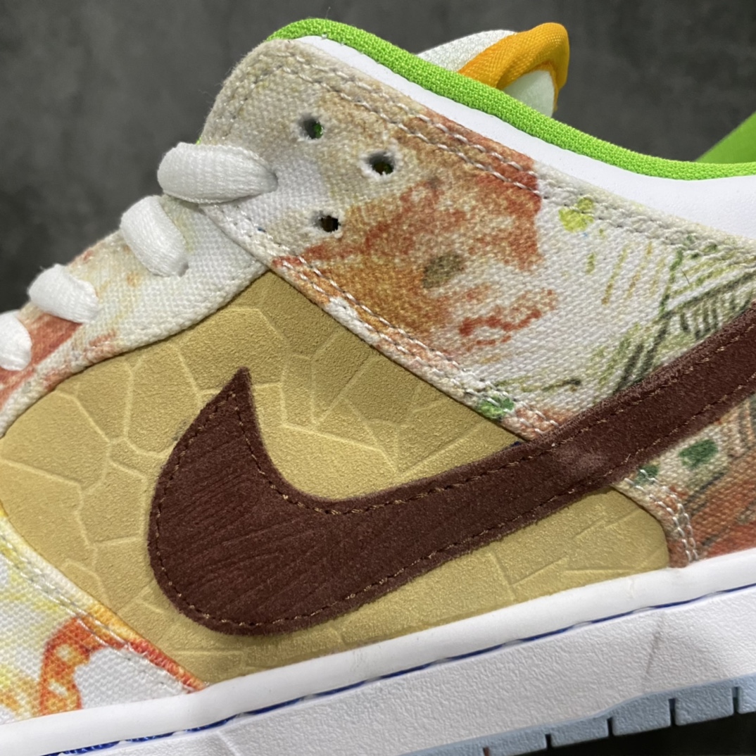图片[5]-NK SB Dunk Low Pro \”Street Hawker\” 食神鸳鸯 Top纯原生产线出品 代表历史最强FK 市售唯一正确对版 原版礼盒 配件齐全（双倍邮费） 花费重金开发定制礼盒 全套包装 鞋身原厂透芯头层牛皮 皮料等待3个月 鞋面高频3D打印、后跟电绣 原档案数据制作 原楦原纸板开发 匹配原版98%以上 后跟垫棉独家呈现 后跟反口里弧度正确 全新后跟电绣 电绣针数与ZP一致 货号：BQ6817 尺码：36 36.5 37.5 38 38.5 39 40 40.5 41 42 42.5 43 44 44.5 45 46-选品中心
