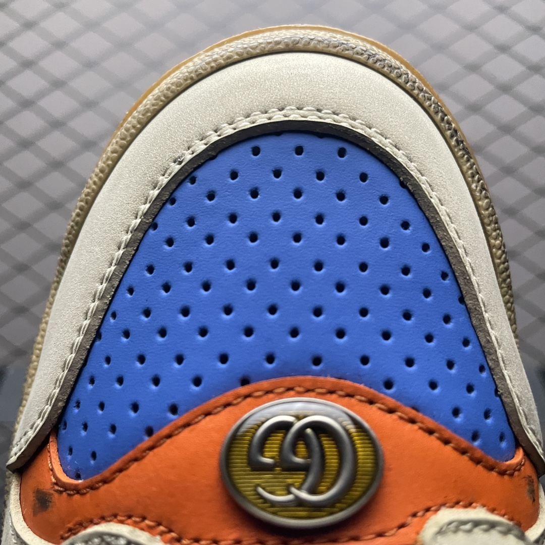 Highest market version Gucci Screener GG Enamel retro distressed dad 7