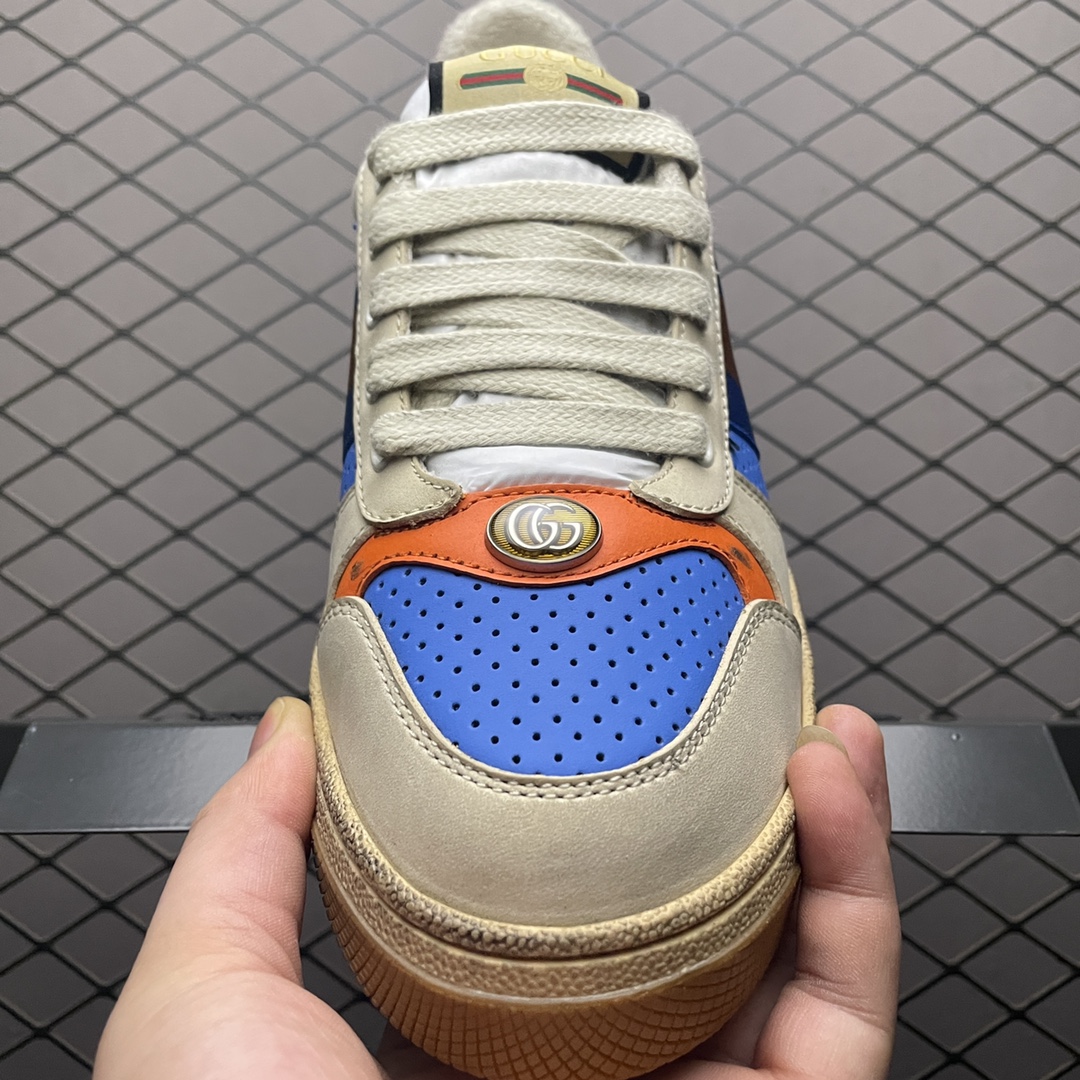 Highest market version Gucci Screener GG Enamel retro distressed dad 9