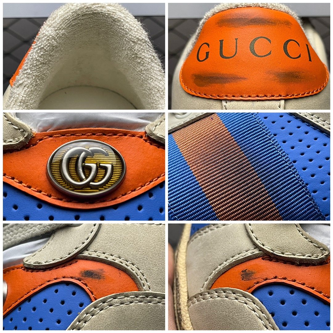 Highest market version Gucci Screener GG Enamel retro distressed dad 8