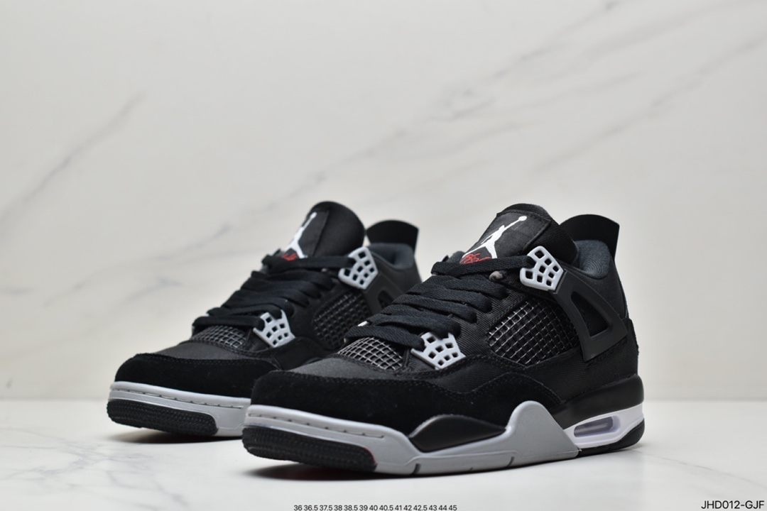 190 Air Jordan 4 Retro "Olive Canvas" AJ4 乔4黑灰牛仔男子文化篮球鞋 DH7138-006