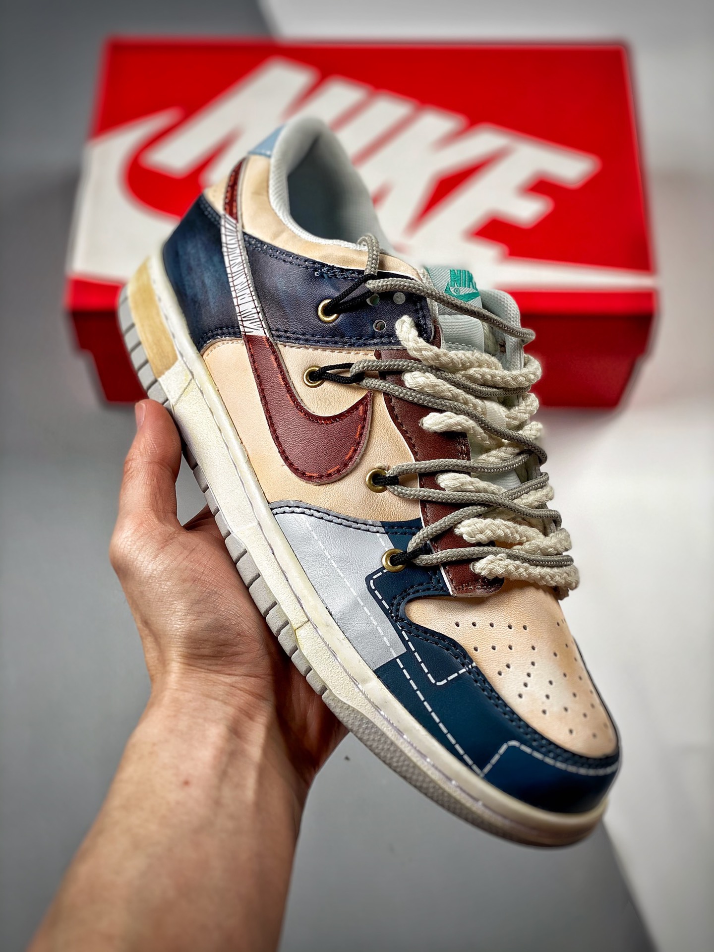 -2 Nk Dunk SB Low azul fantasía con correas, producción original de fábrica, fotos reales de estreno, material de prime…