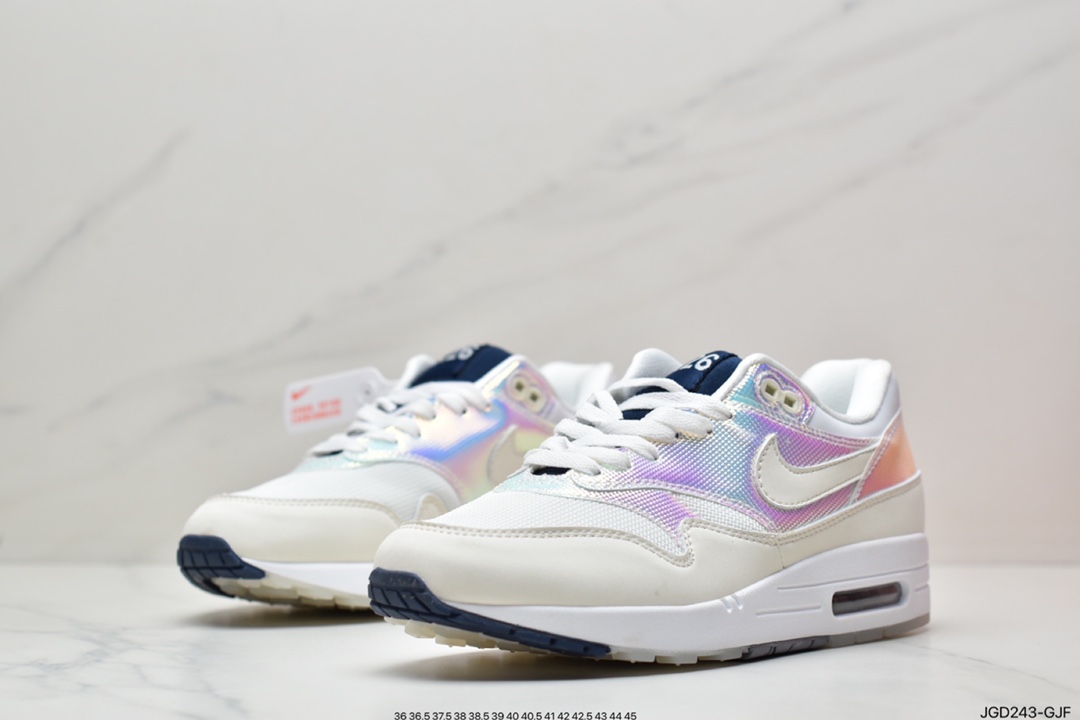 180 耐克NIKE Air Max 1 "La Ville Lumière"  彩虹渐变 光之城 半掌气垫复古跑步鞋DQ9326-100