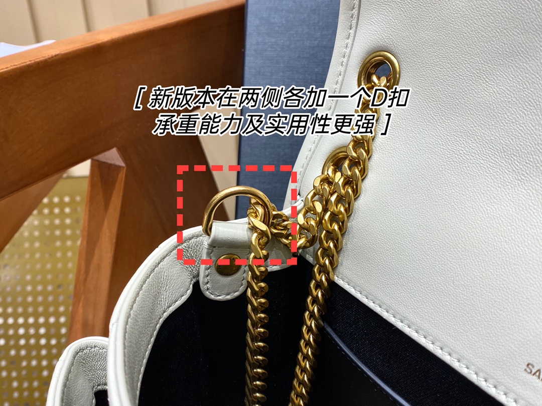 Saint laurent Ysl 𝑵𝒊𝒌𝒊 𝑳𝒂𝒎𝒃 22CM 小羊皮邮差包 533037/奶白色