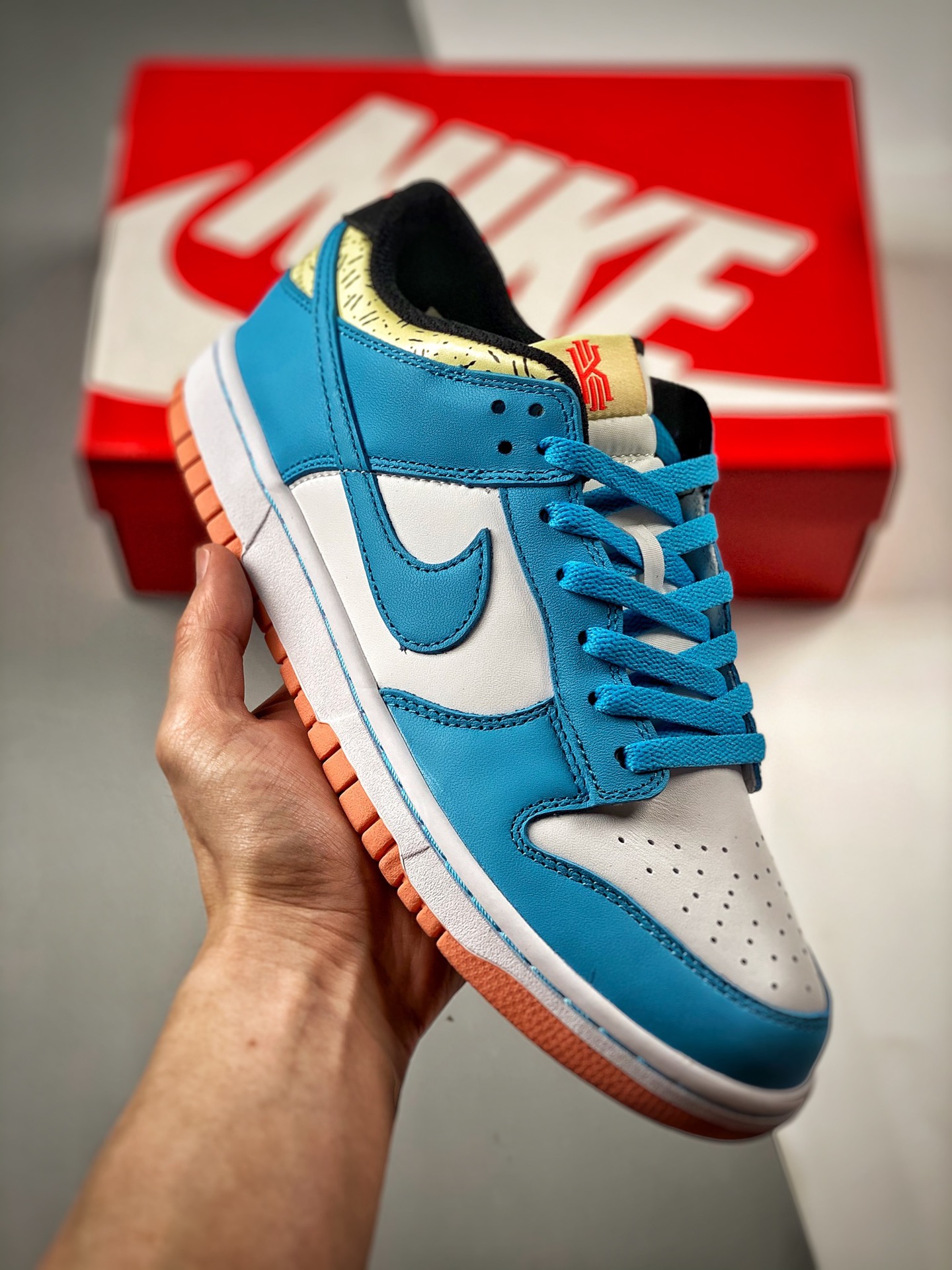 -4 Nk Dunk SB Low blanco y azul Irving, producción original de fábrica grande, lanzamiento real, materiales de primera …