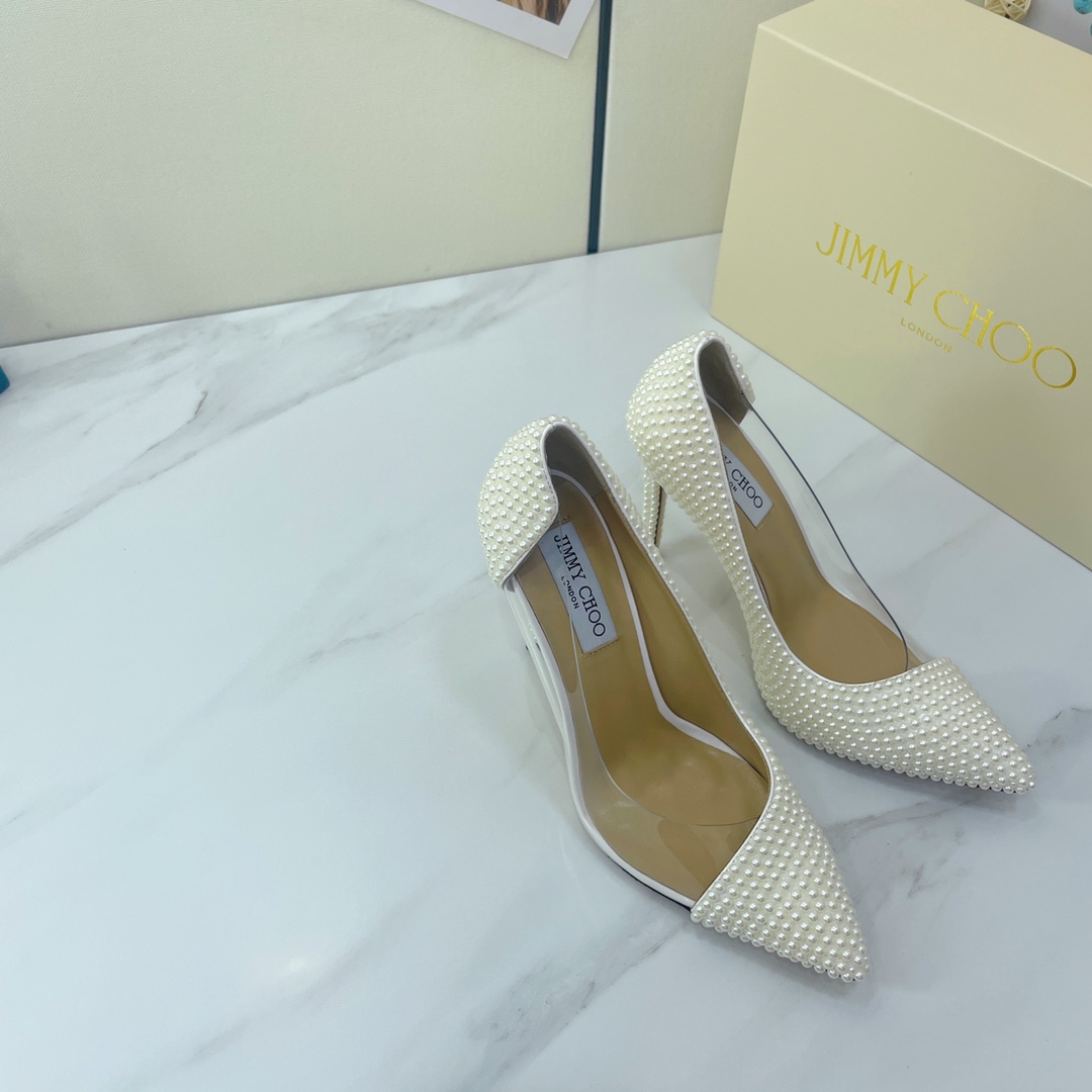 Jimmy Choo Shoes High Heel Pumps Sandals Women Genuine Leather Lambskin Patent Sheepskin Fashion