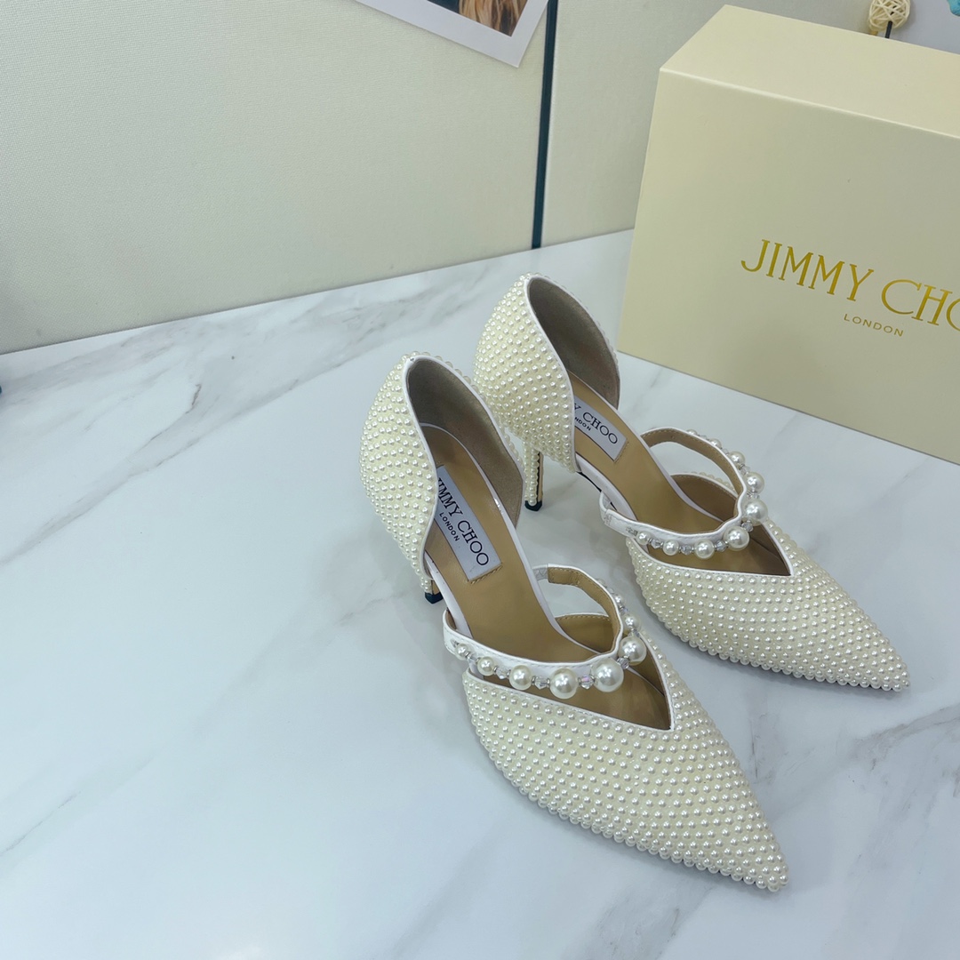 Jimmy Choo Shoes High Heel Pumps Sandals Women Genuine Leather Lambskin Patent Sheepskin Fashion