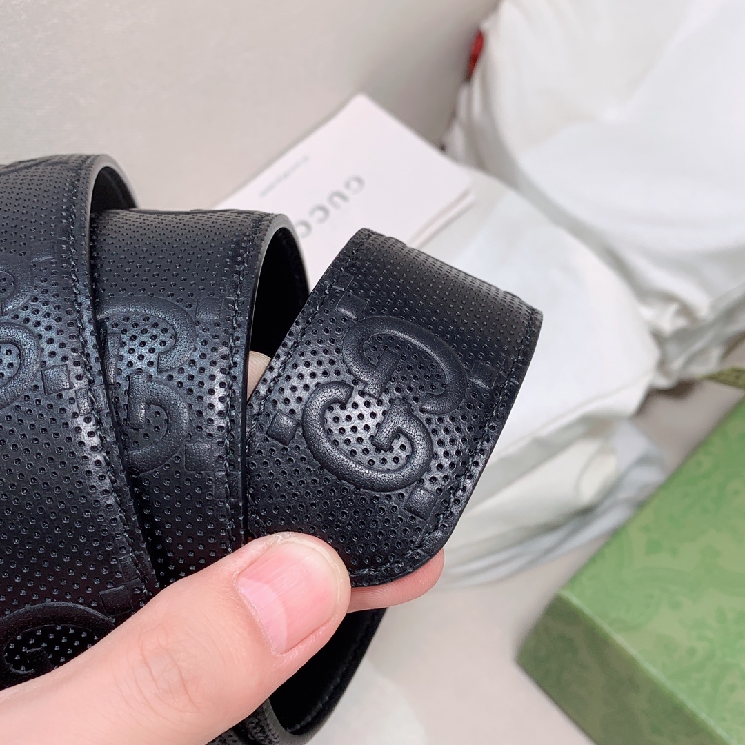 古奇GG爆款原版小牛皮4.0宽皮带G