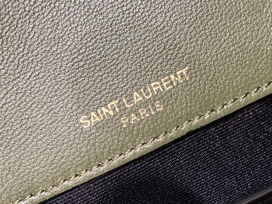 Saint laurent Ysl 𝑵𝒊𝒌𝒊 𝑳𝒂𝒎𝒃 22CM 小羊皮邮差包 533037/橄榄绿