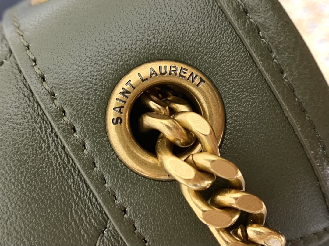 Saint laurent Ysl 𝑵𝒊𝒌𝒊 𝑳𝒂𝒎𝒃 22CM 小羊皮邮差包 533037/橄榄绿