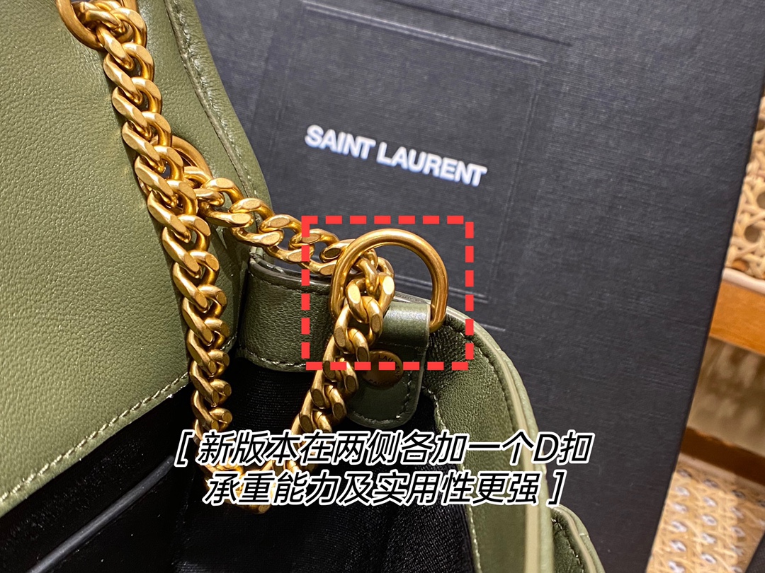 Saint laurent Ysl 𝑵𝒊𝒌𝒊 𝑳𝒂𝒎𝒃 22CM 小羊皮邮差包 533037/橄榄绿