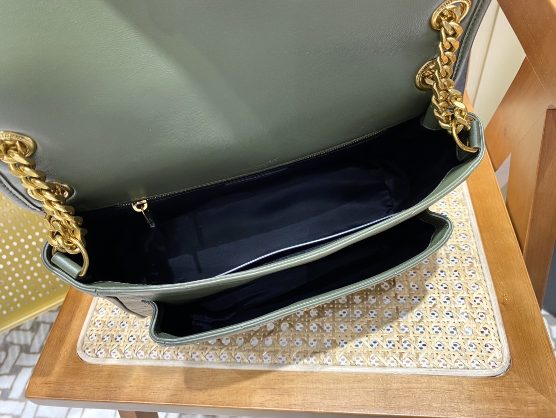Saint laurent Ysl 𝑵𝒊𝒌𝒊 𝑳𝒂𝒎𝒃 28CM 小羊皮邮差包 498894/橄榄绿