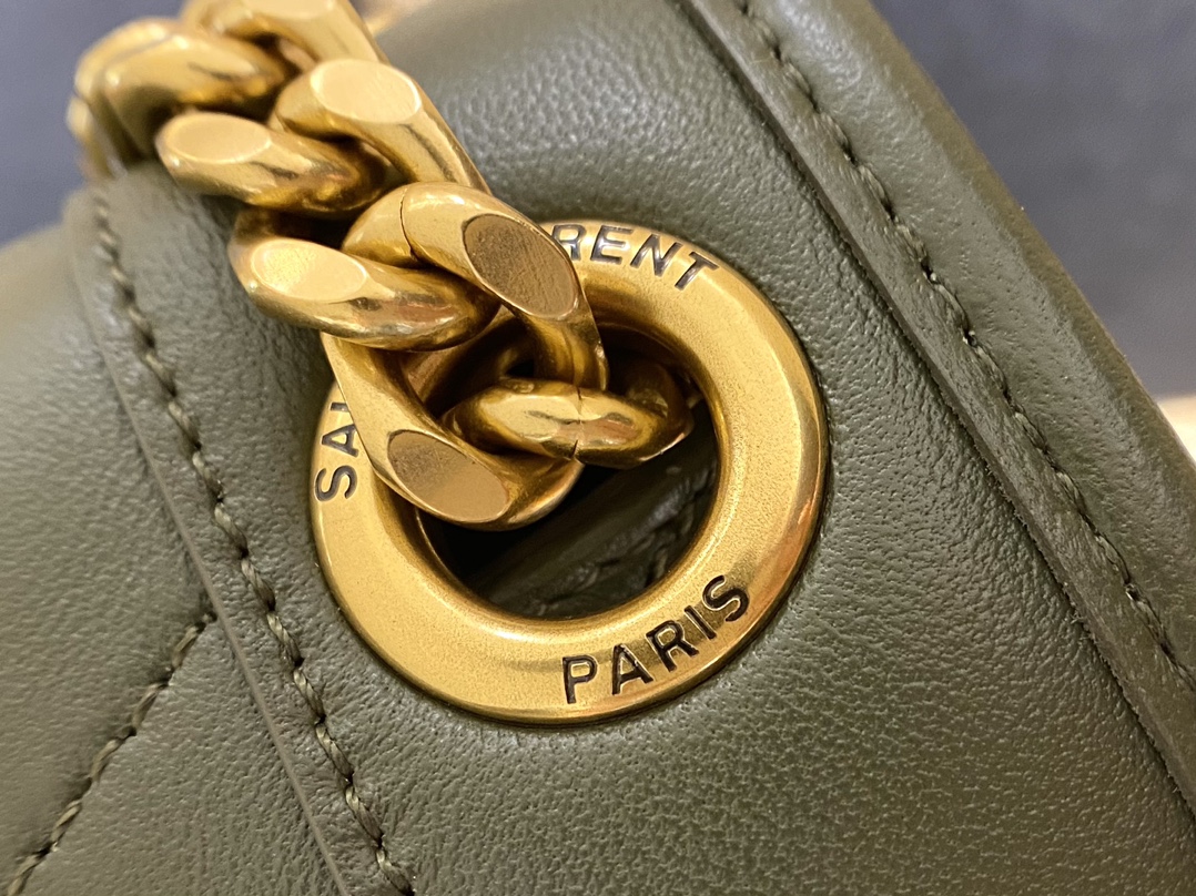 Saint laurent Ysl 𝑵𝒊𝒌𝒊 𝑳𝒂𝒎𝒃 28CM 小羊皮邮差包 498894/橄榄绿