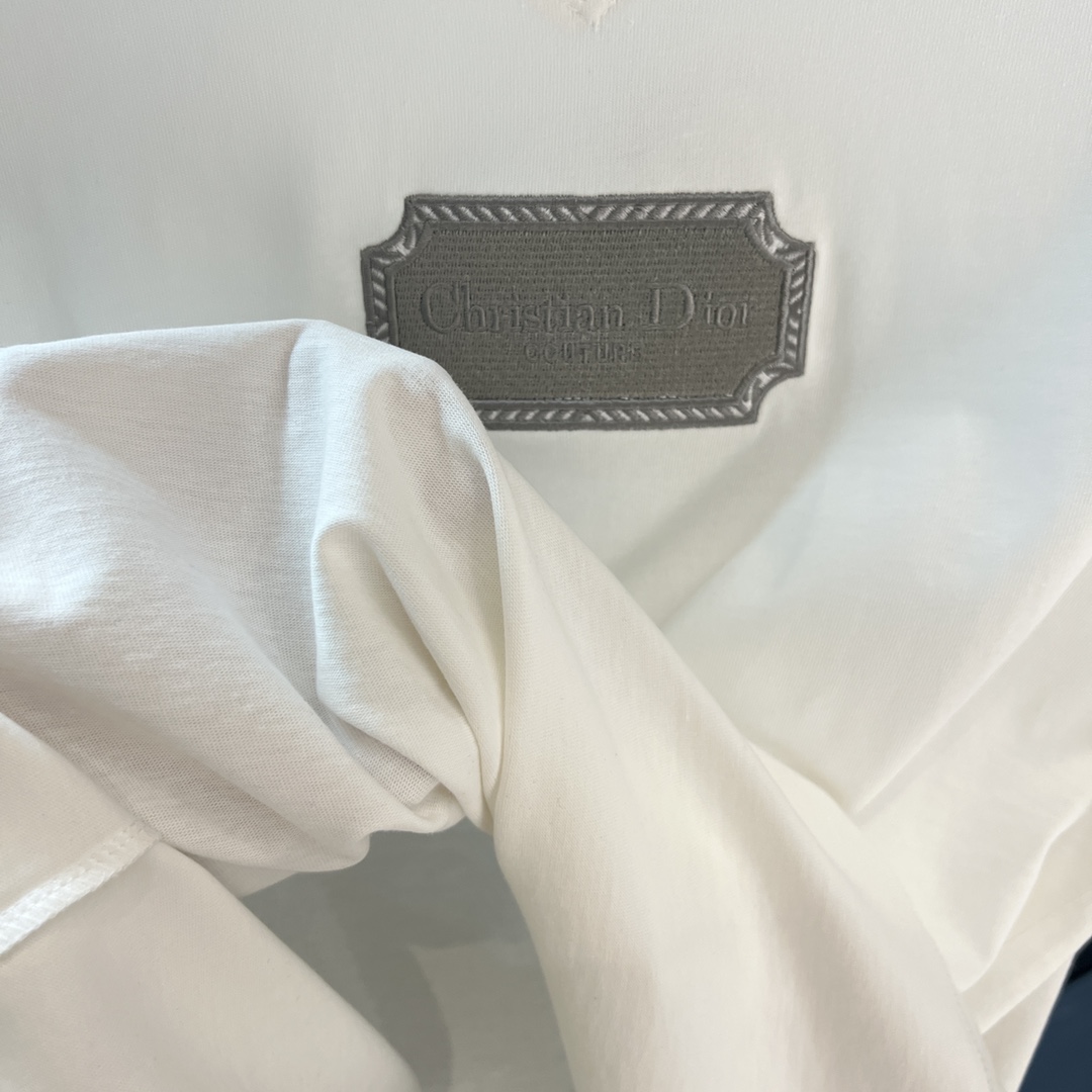 渠道精品.2022春夏🆕Di*r 男士圆领刺绣字母短袖T恤