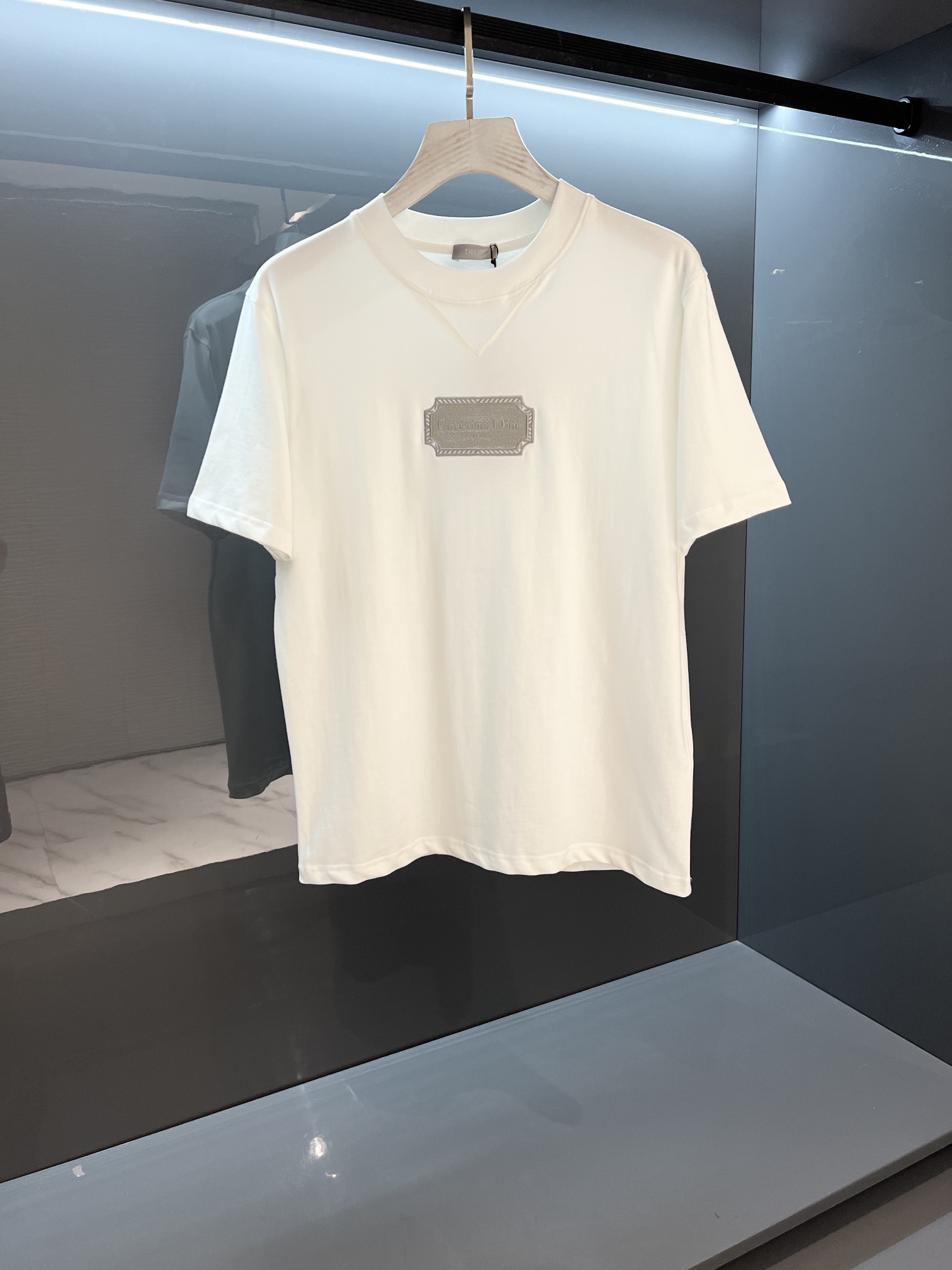 渠道精品.2022春夏🆕Di*r 男士圆领刺绣字母短袖T恤