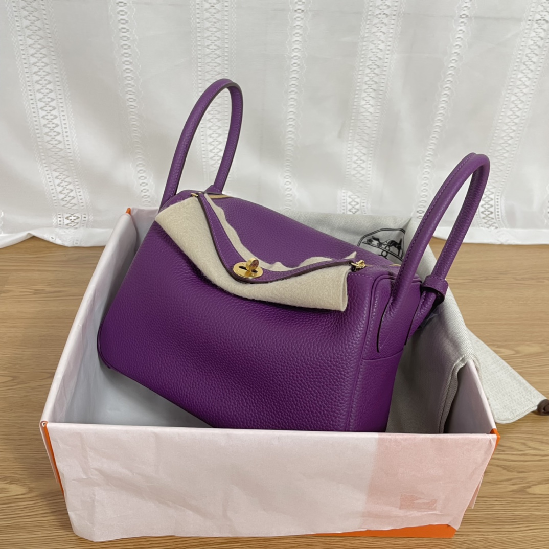 NO:717914,Lindy 26cm anemone purple, gold buckle, imported TC leather, handmade wax thread, full leather with good gloss ~, Hermes, hermes, Hermes,19860909Lindy 26cm 海葵紫 金扣 进口TC皮 手工蜡线 皮质饱满光泽度好～,爱马仕,hermes,Hermes,,Bag