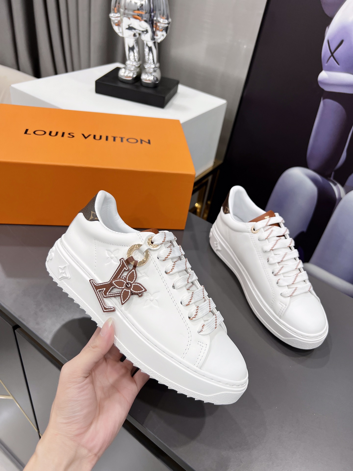 Louis Vuitton Shoes Sneakers Monogram Canvas Cowhide Rubber Sweatpants