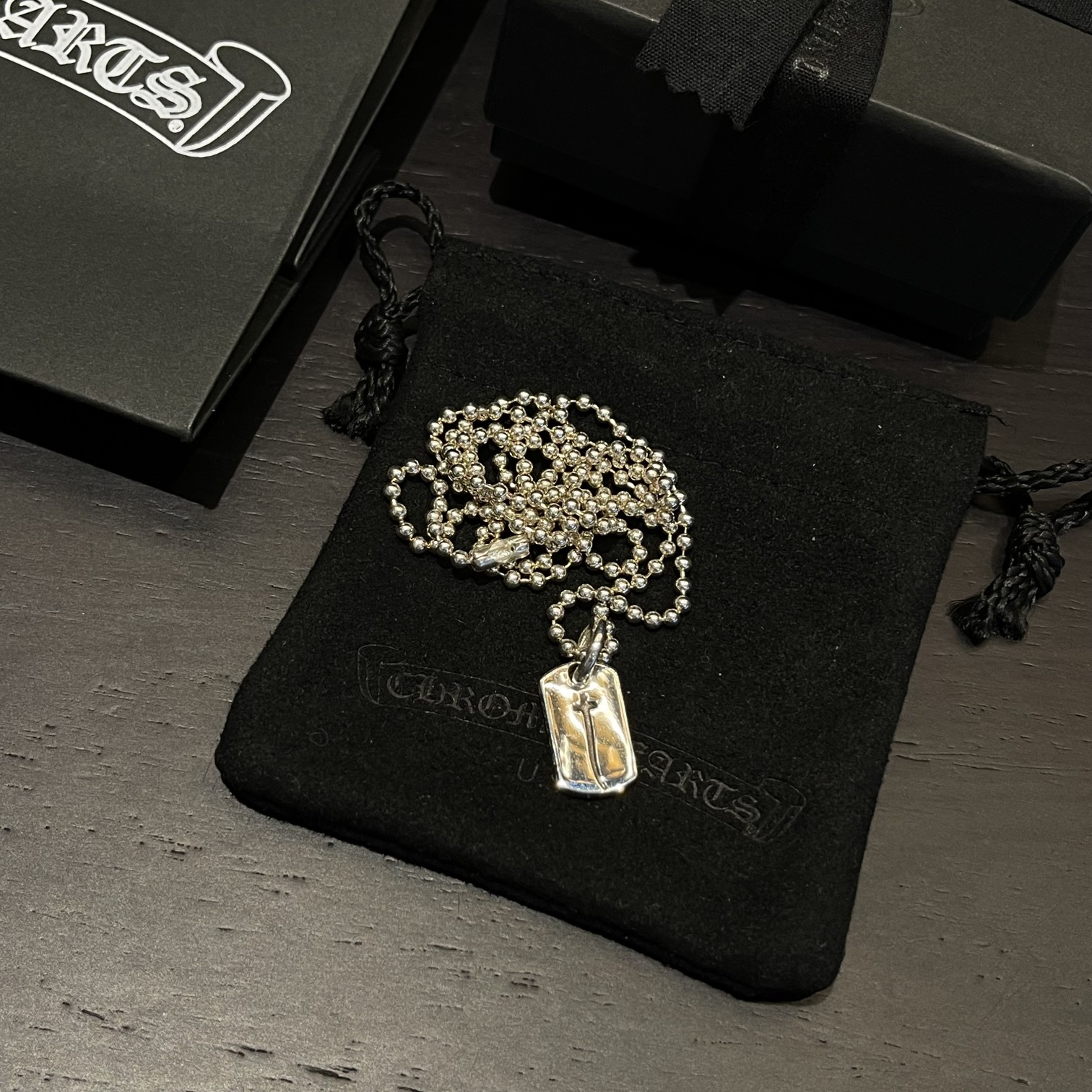 Chrome Hearts 𝐂𝐡𝐫𝐨𝐦𝐞 𝐡𝐞𝐚𝐫𝐭𝐬克罗心 流星十字项链