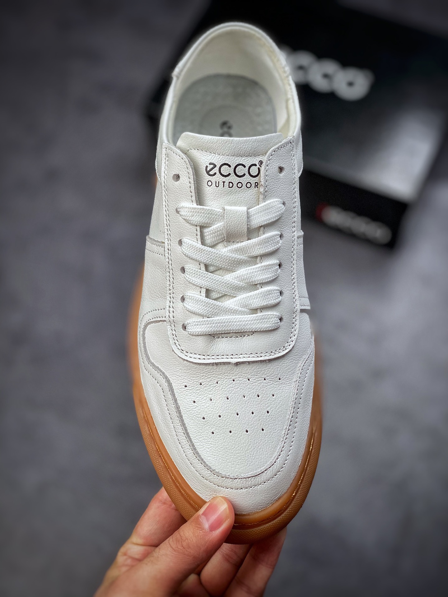 240  ECCO 爱步  黄景瑜同款休闲小皮鞋