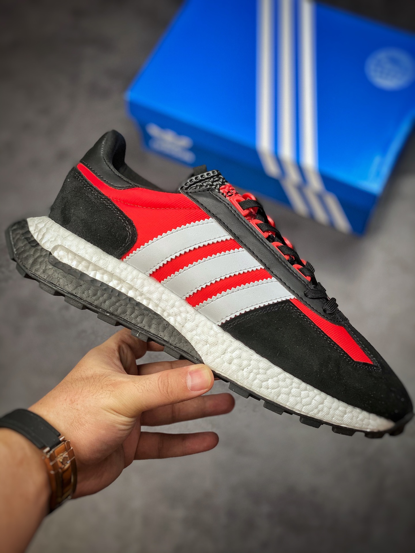 adidas Racing 1 Boost Prototype E5 Speed ??Light Retro Series Versatile Breathable Sports Jogging Shoes