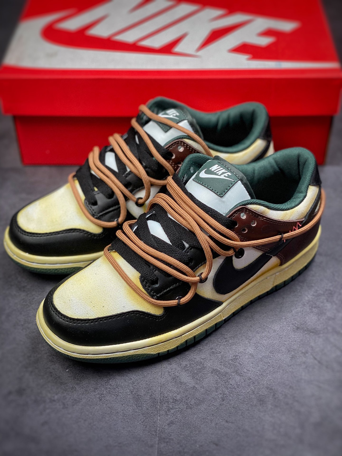 260 耐克Nike SB Dunk Low Lot”Beige/Brown/Black”扣篮系列低帮经典百搭休闲运动板鞋DD1391-700