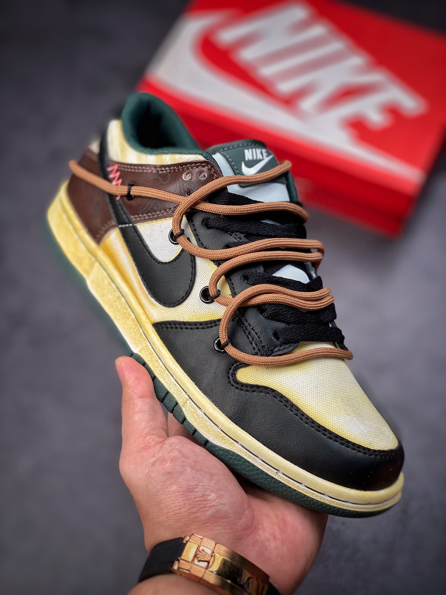 260 耐克Nike SB Dunk Low Lot”Beige/Brown/Black”扣篮系列低帮经典百搭休闲运动板鞋DD1391-700