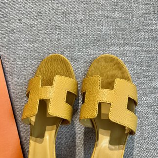 sell Online Hermes Shoes High Heel Pumps Only high-quality Amber Yellow Sewing Summer Collection