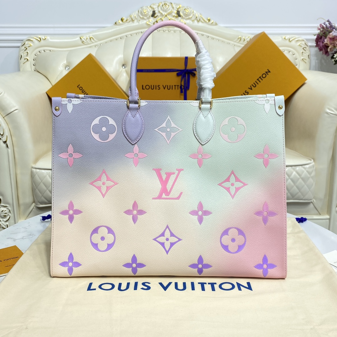 Louis Vuitton LV Onthego AAAAA
 Bags Handbags Buy Best High-Quality
 Green Pink Spring Collection M46076