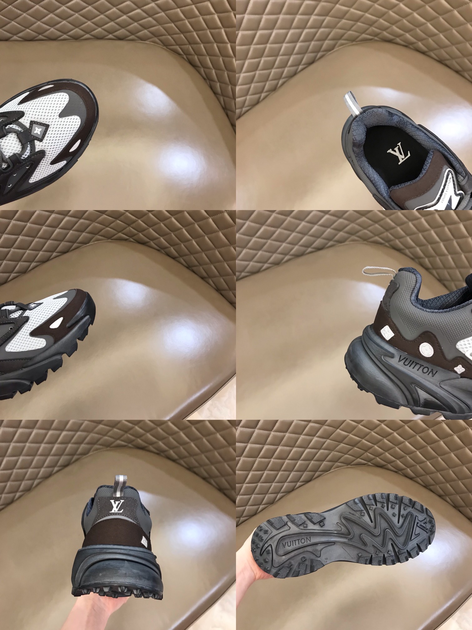LV/路易威登   2022混合网格织物和牛皮革制成的麂皮Runner Tatic 运动鞋