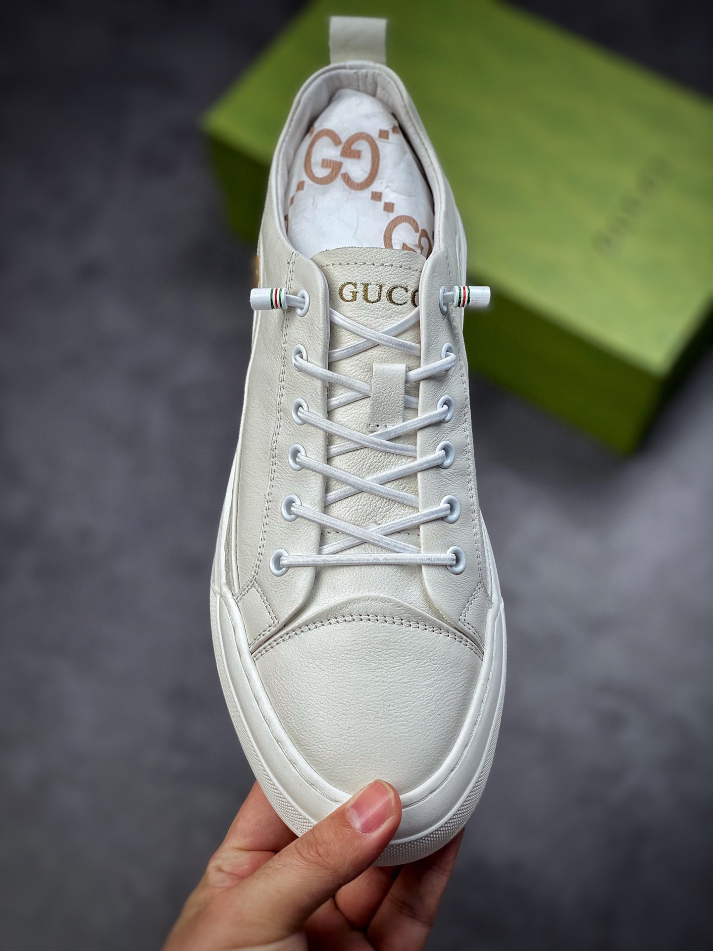 New arrivals#Overseas version of high-luxury Gucci Gucci small white shoes series