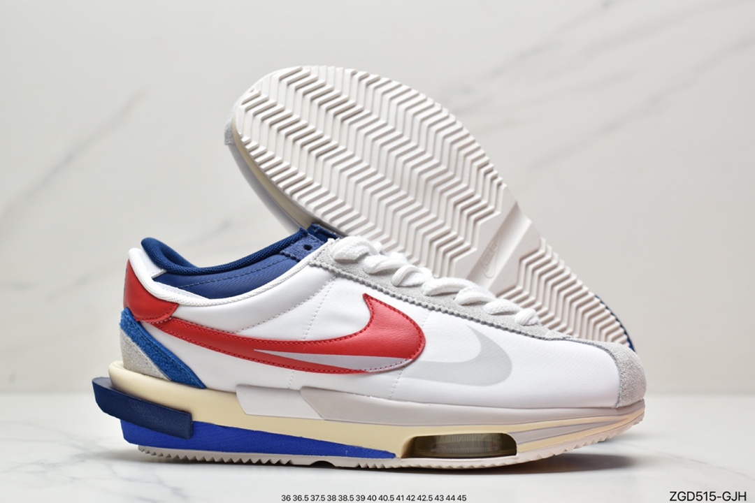 290 Sacai x Nike Air Zoom Cortez SP 4.0”Grey White”4.0系列改良阿甘低帮慢跑鞋DQ0581-100