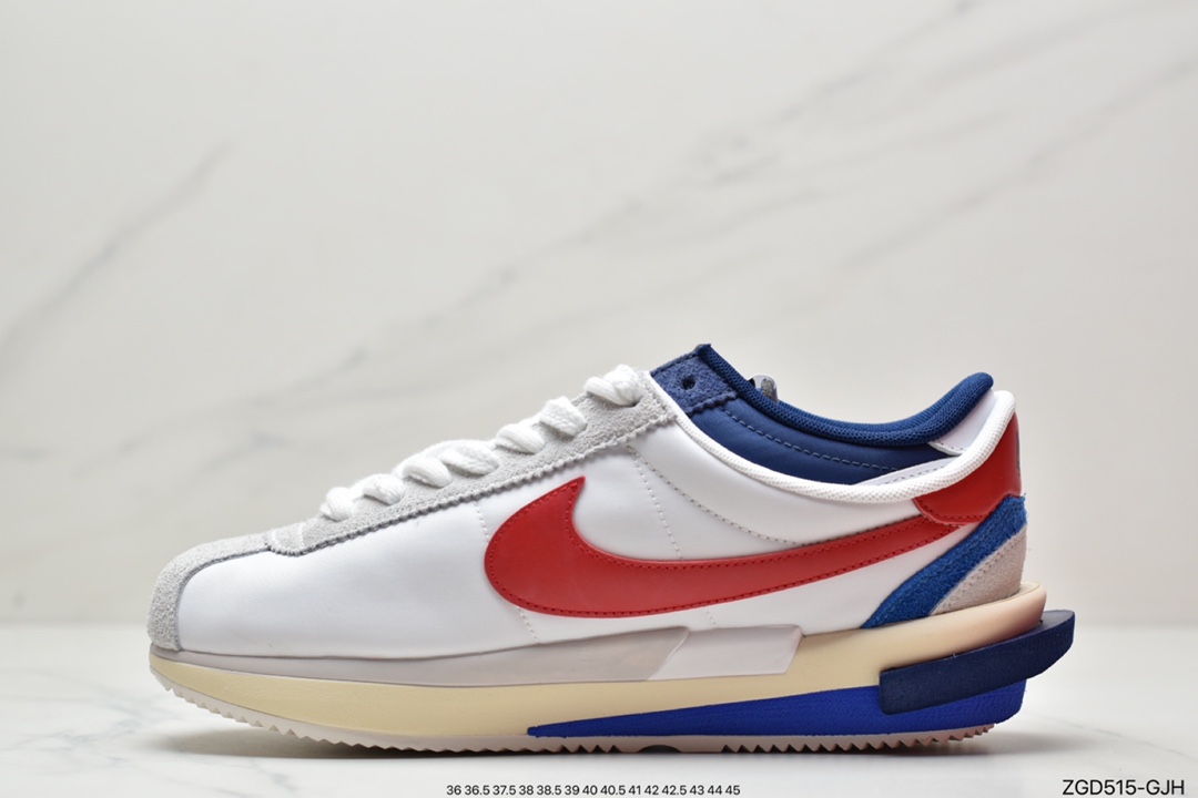 290 Sacai x Nike Air Zoom Cortez SP 4.0”Grey White”4.0系列改良阿甘低帮慢跑鞋DQ0581-100
