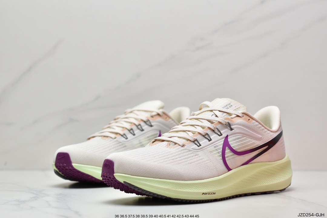 140 耐克Nike Zoom Pegasus 39”Sail/Cube Pink” 登月 39代超级飞马涡轮增压马拉松休闲运动慢跑鞋