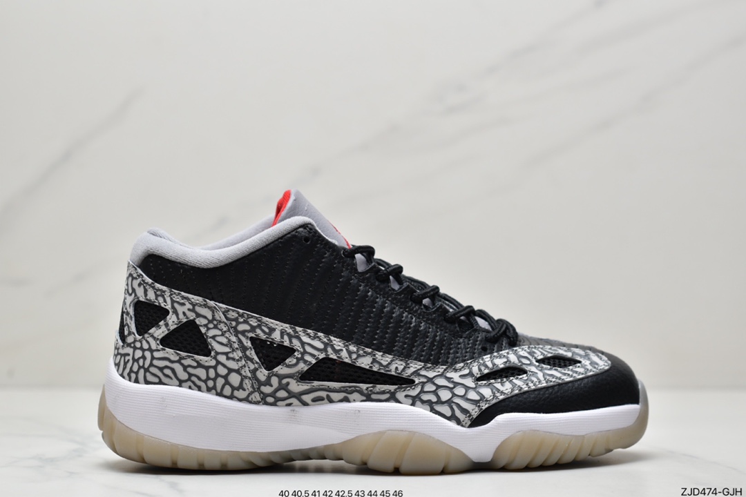 240 耐克NIKE AIR JORDAN 11 RETRLOWIE 漆皮镂空低帮透气运动鞋919712