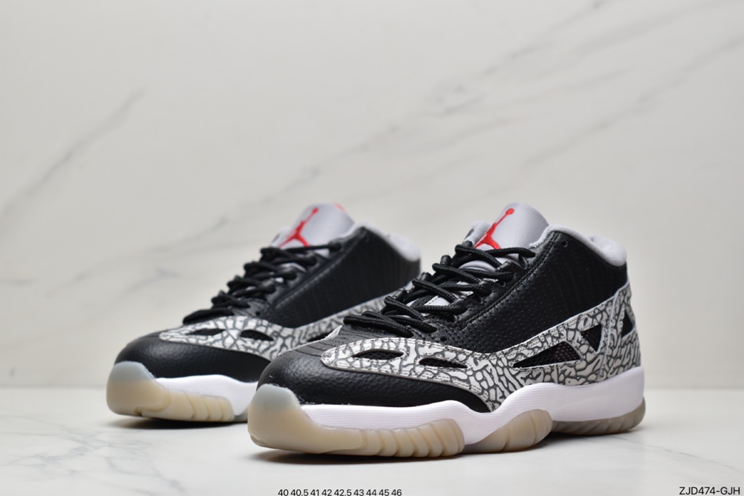 240 耐克NIKE AIR JORDAN 11 RETRLOWIE 漆皮镂空低帮透气运动鞋919712