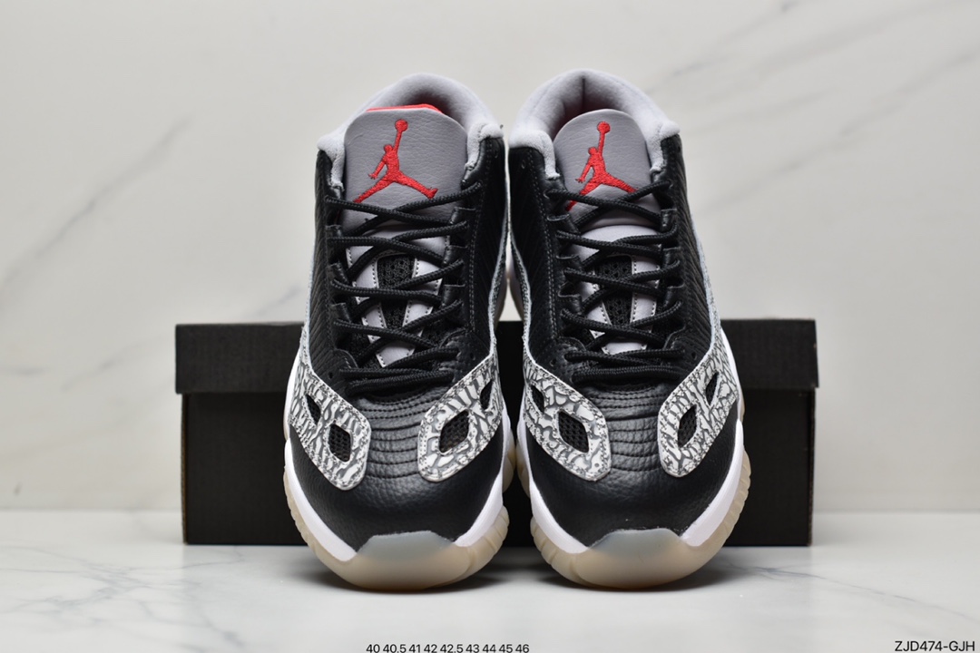 240 耐克NIKE AIR JORDAN 11 RETRLOWIE 漆皮镂空低帮透气运动鞋919712