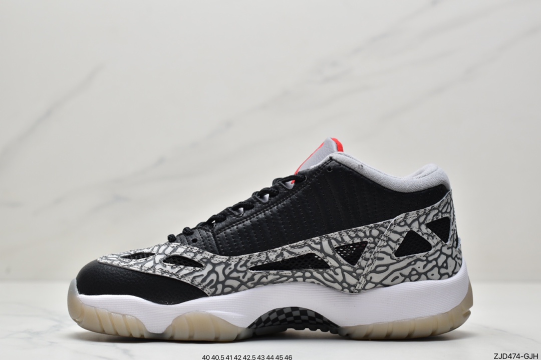 240 耐克NIKE AIR JORDAN 11 RETRLOWIE 漆皮镂空低帮透气运动鞋919712