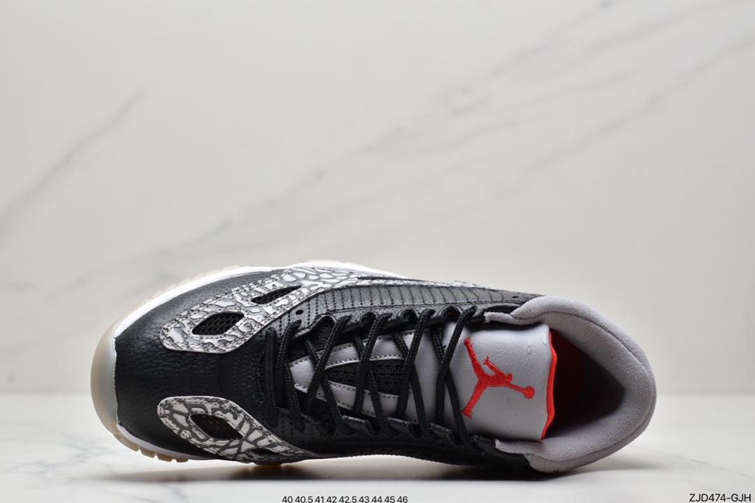 240 耐克NIKE AIR JORDAN 11 RETRLOWIE 漆皮镂空低帮透气运动鞋919712